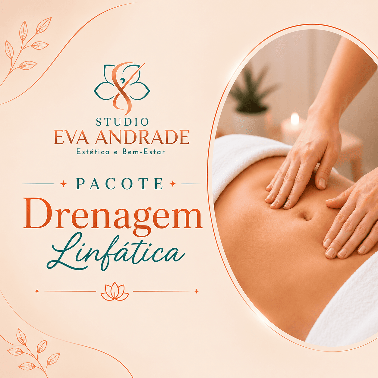 Pacote de drenagem linfática do Studio Eva Andrade